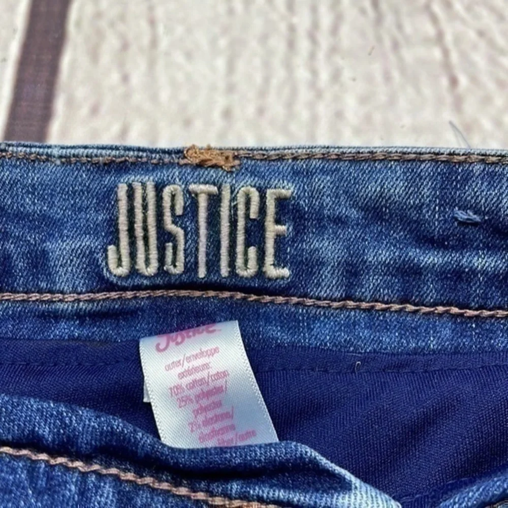 UEC Justice raw hem denim jeans skirt size 8